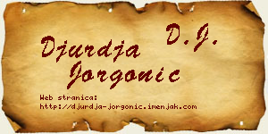 Đurđa Jorgonić vizit kartica